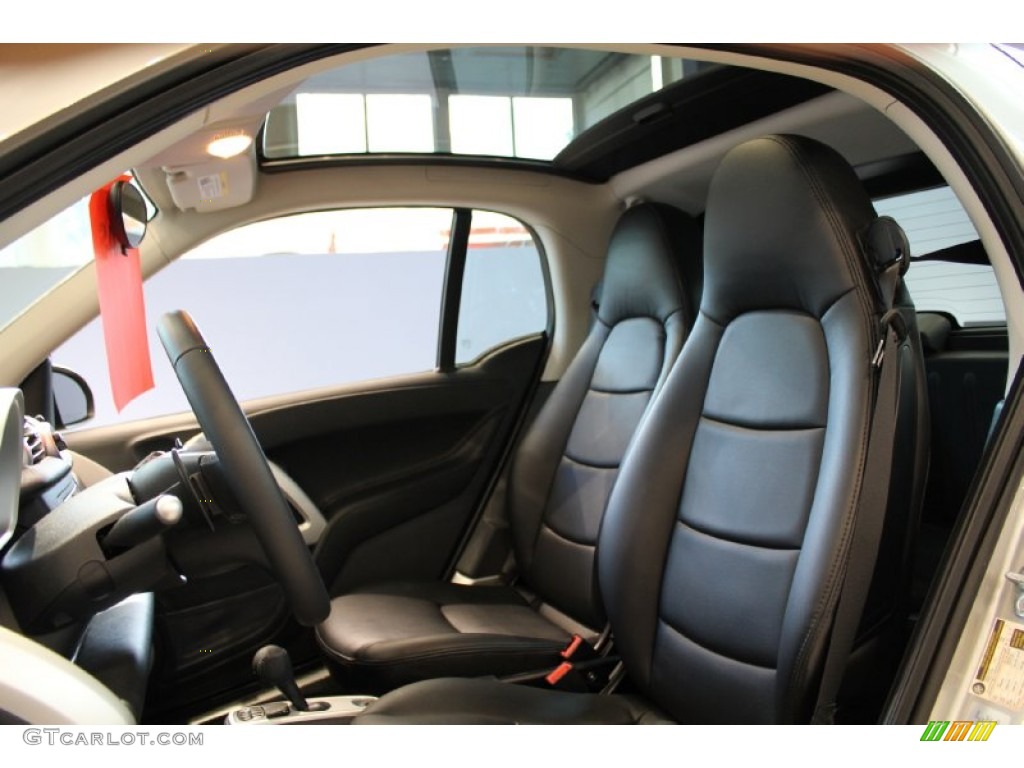 Black Leather Interior 2011 Smart fortwo passion coupe Photo #52835766