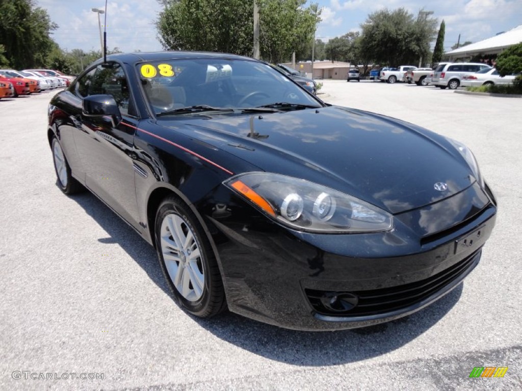 2008 Tiburon GS - Black Pearl / GS Black Cloth photo #11