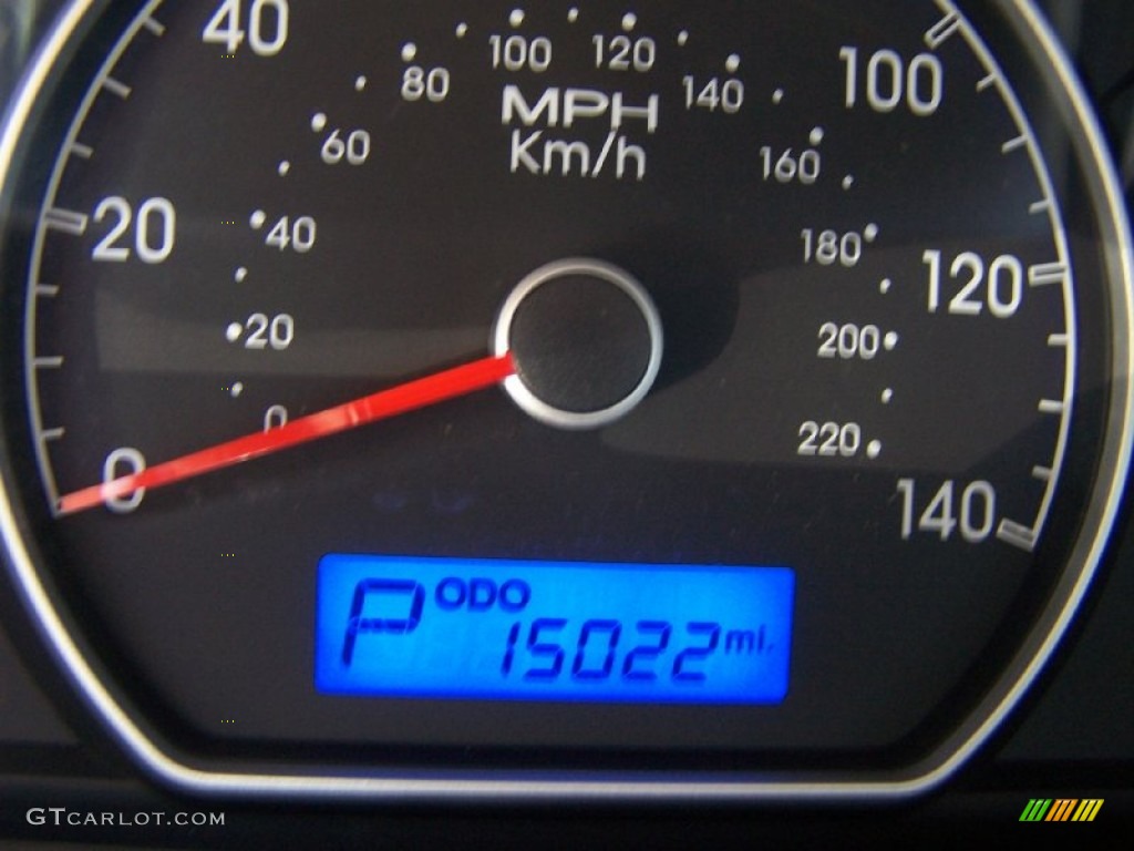 2009 Elantra SE Sedan - Black Pearl / Gray photo #7
