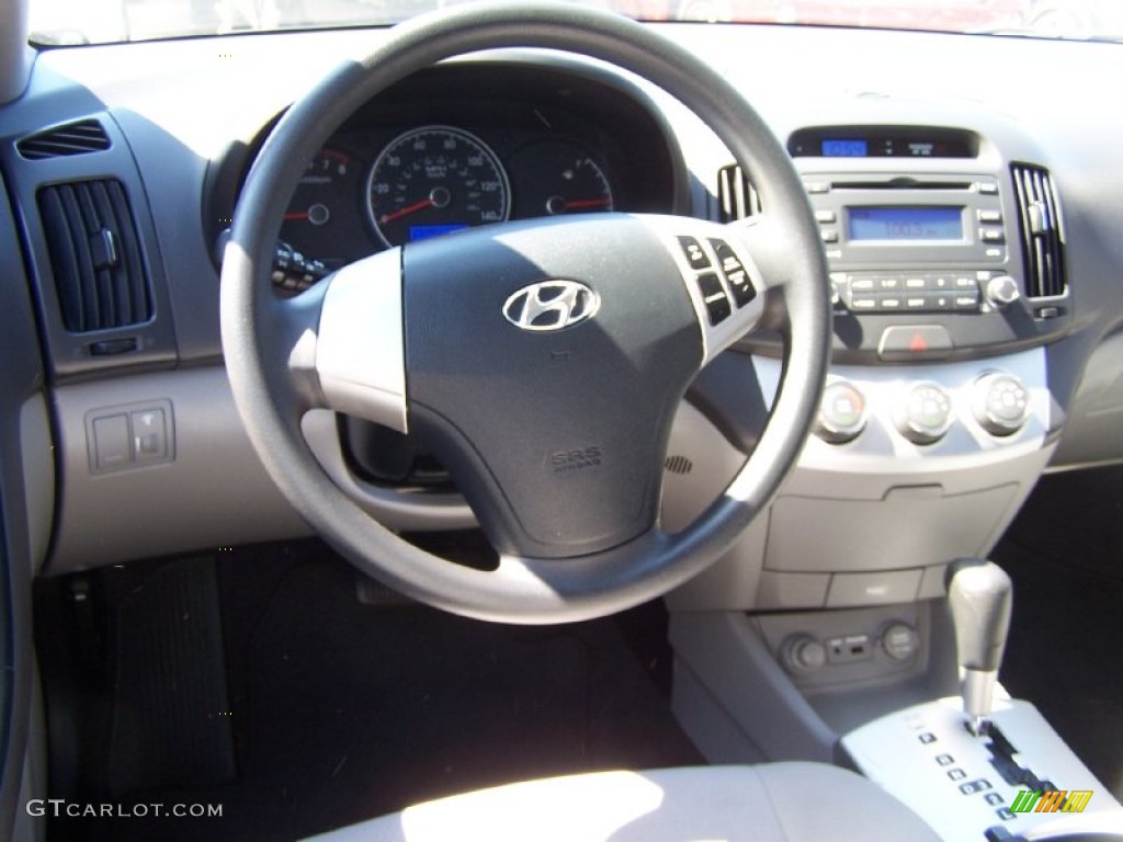 2009 Elantra SE Sedan - Black Pearl / Gray photo #8