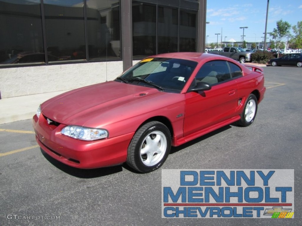 1997 Mustang GT Coupe - Laser Red Metallic / Medium Graphite photo #1