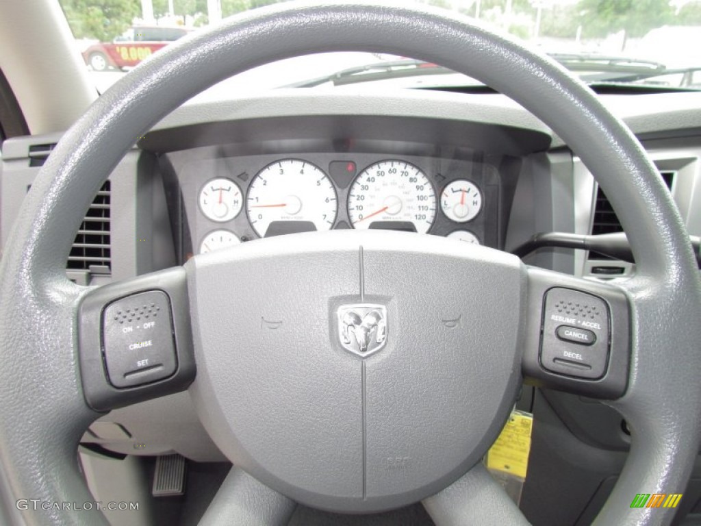 2007 Dodge Ram 1500 SLT Quad Cab Medium Slate Gray Steering Wheel Photo #52840854