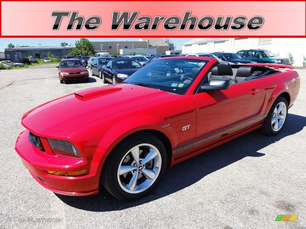 2008 Mustang GT Premium Convertible - Torch Red / Dark Charcoal photo #1
