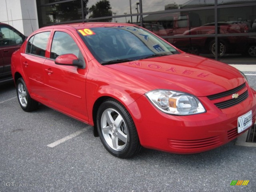 2010 Cobalt LT Sedan - Victory Red / Gray photo #2