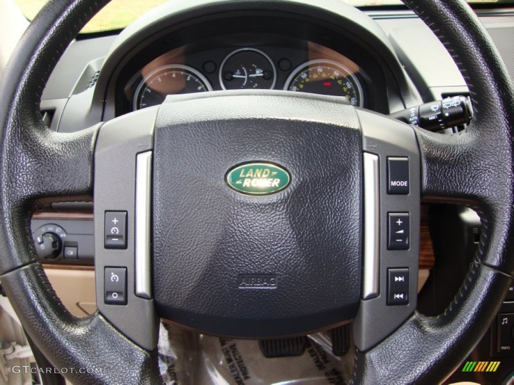 2009 Land Rover LR2 HSE Almond Steering Wheel Photo #52843644