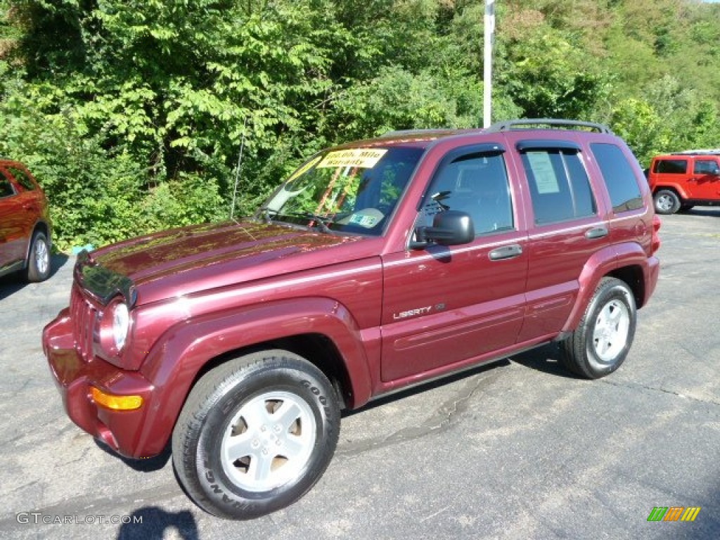 2003 Liberty Limited 4x4 - Dark Garnet Red Pearl / Taupe photo #1