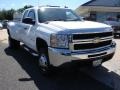 Summit White - Silverado 3500HD Work Truck Extended Cab Dually Photo No. 3