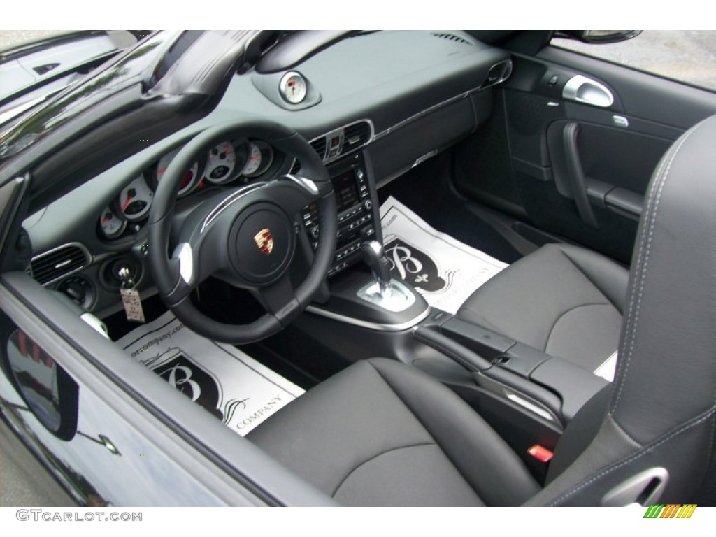 Black Interior 2012 Porsche 911 Carrera S Cabriolet Photo #52845945