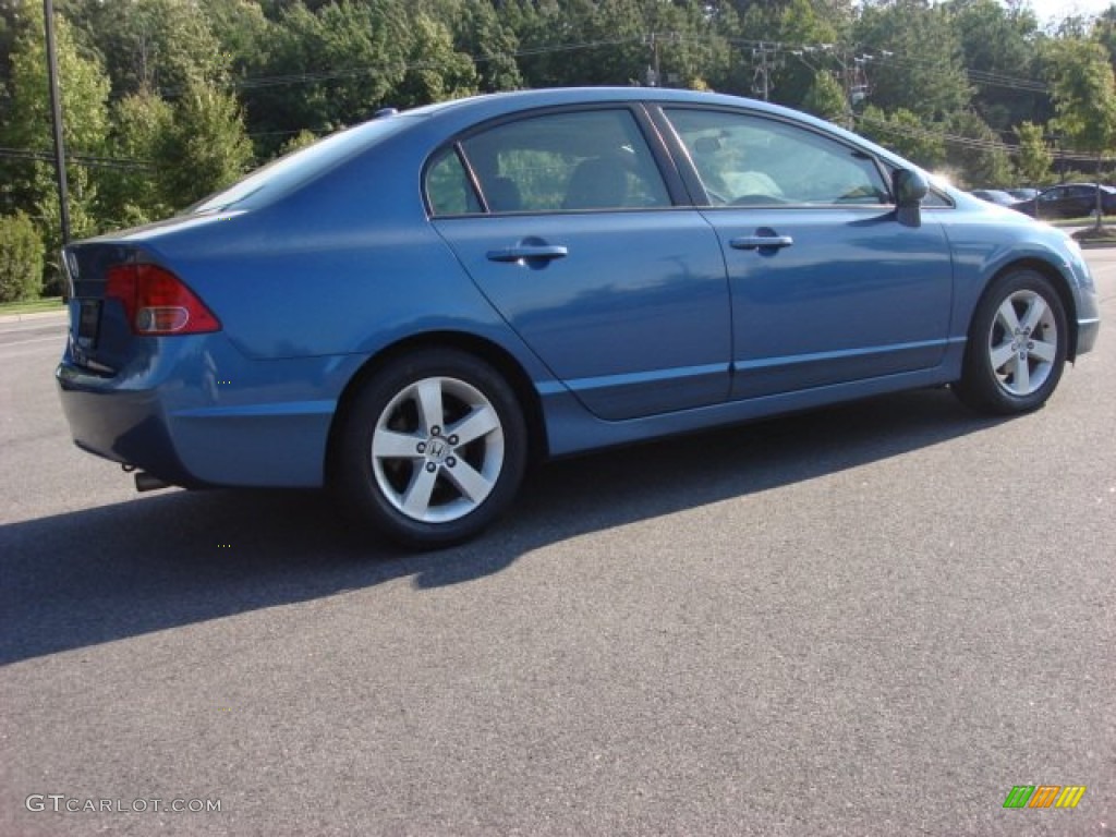 2007 Civic EX Sedan - Atomic Blue Metallic / Gray photo #5