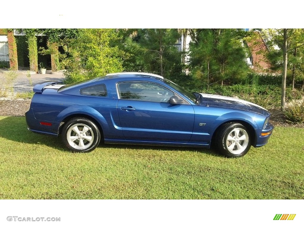 2007 Mustang GT Premium Coupe - Vista Blue Metallic / Dark Charcoal photo #10