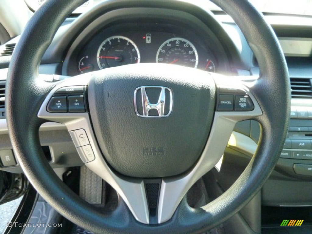 2011 Honda Accord EX Coupe Black Steering Wheel Photo #52849965