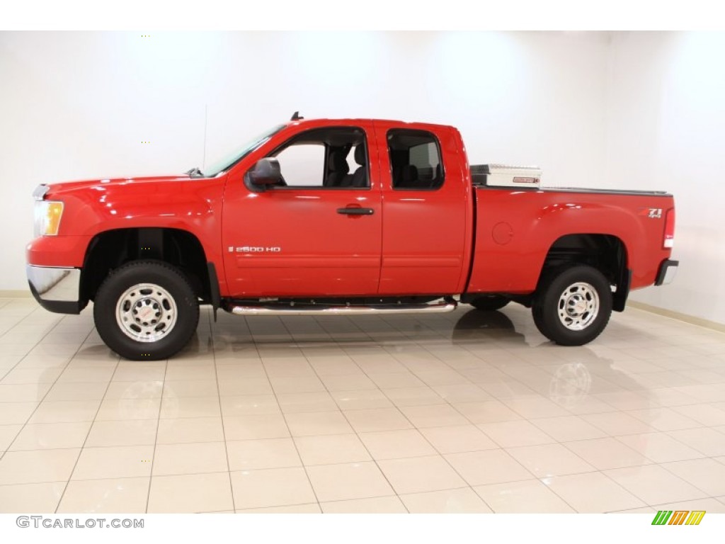 Fire Red 2009 GMC Sierra 2500HD SLE Extended Cab 4x4 Exterior Photo #52851918