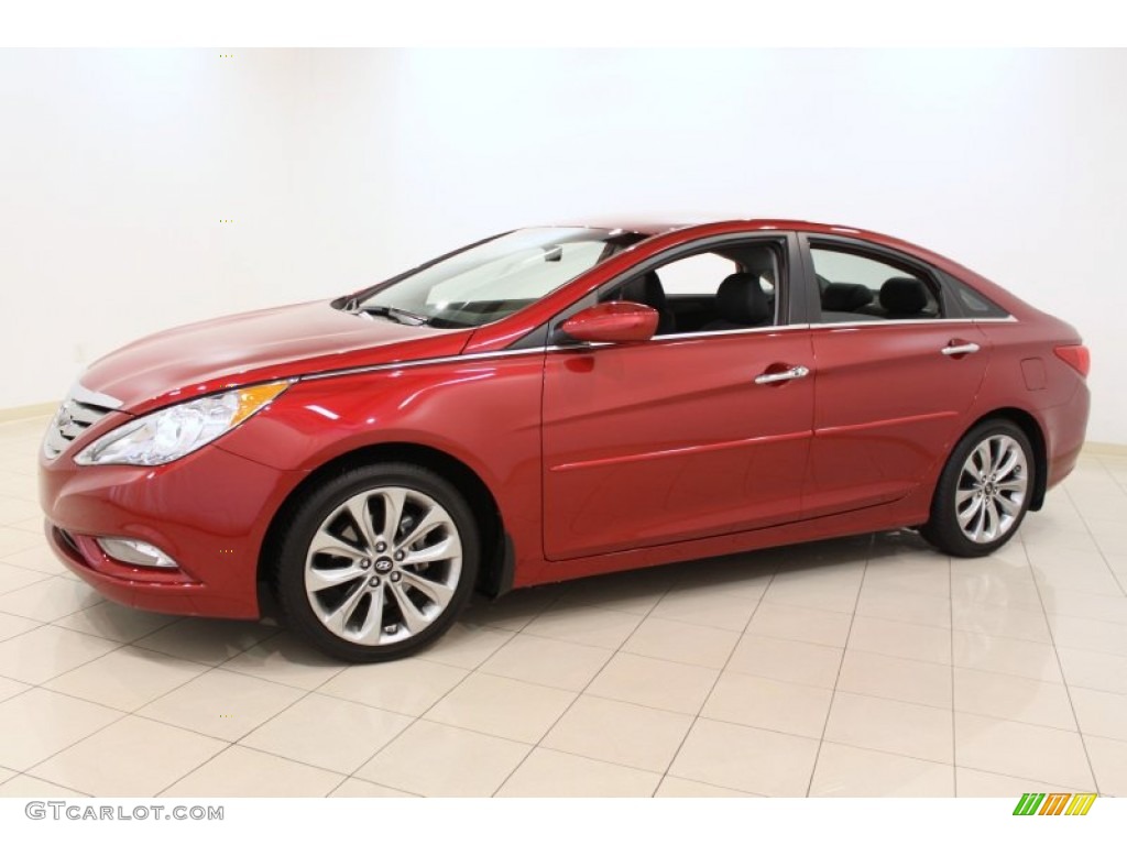 2011 Sonata SE - Venetian Red / Black photo #3