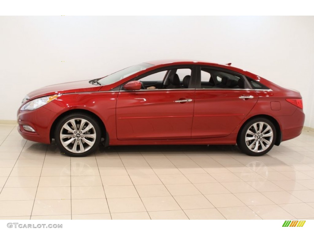 2011 Sonata SE - Venetian Red / Black photo #4