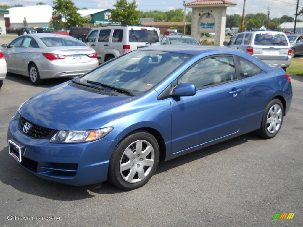 2009 Civic LX Coupe - Atomic Blue Metallic / Gray photo #1