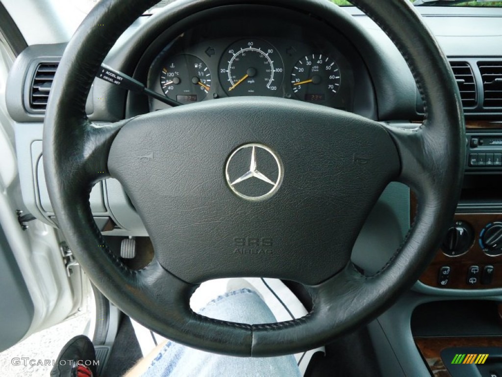 1999 Mercedes-Benz ML 430 4Matic Black Steering Wheel Photo #52854885