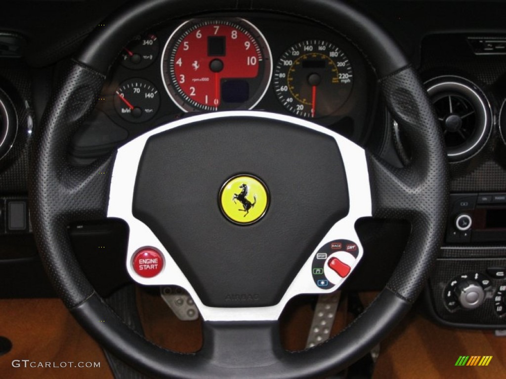 2006 Ferrari F430 Spider Beige Steering Wheel Photo #52855458