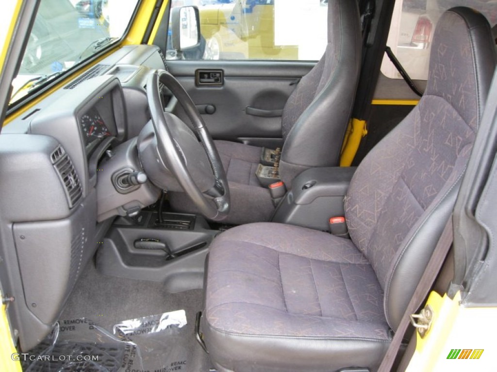 2002 Wrangler Sport 4x4 - Solar Yellow / Agate Black photo #3
