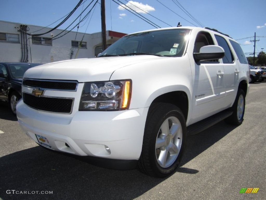 2008 Tahoe LT 4x4 - Summit White / Light Titanium/Dark Titanium photo #1