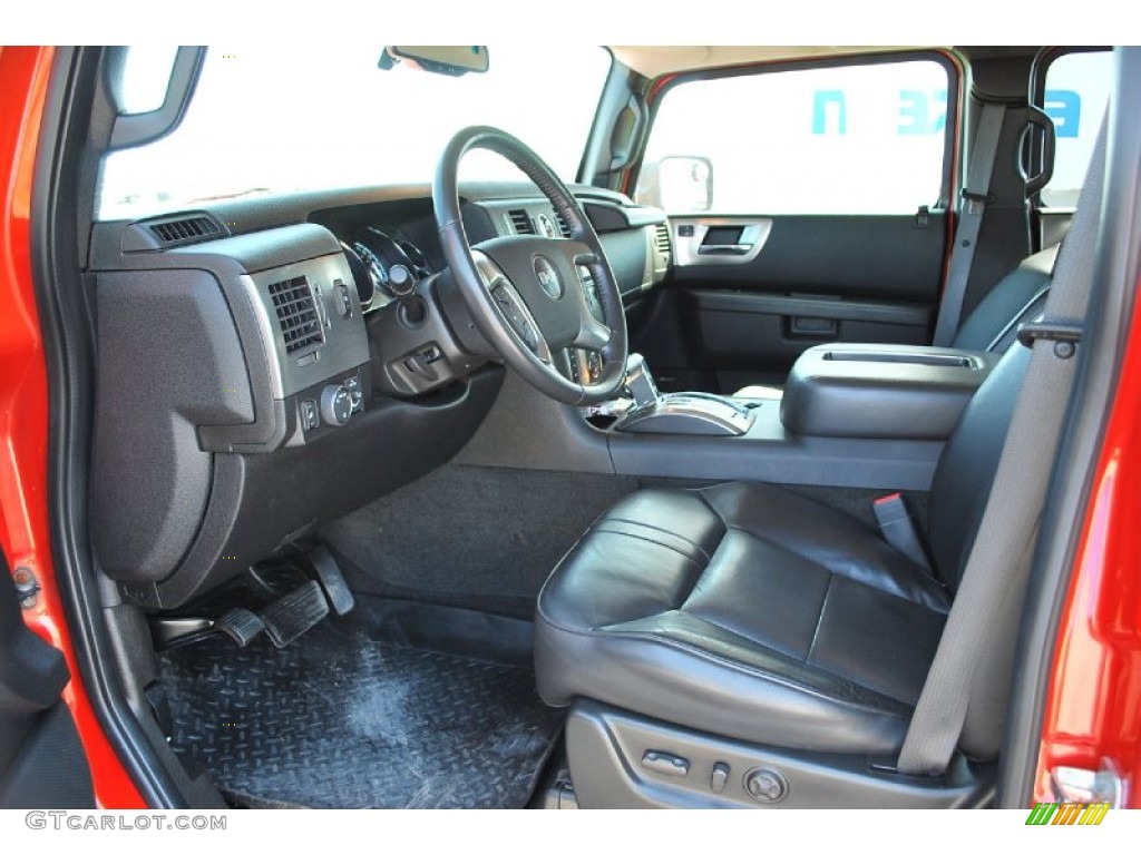 Ebony Black Interior 2008 Hummer H2 SUT Photo #52857228