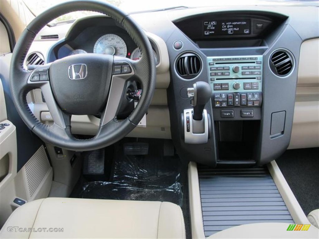 2011 Honda Pilot EX-L Beige Dashboard Photo #52858344
