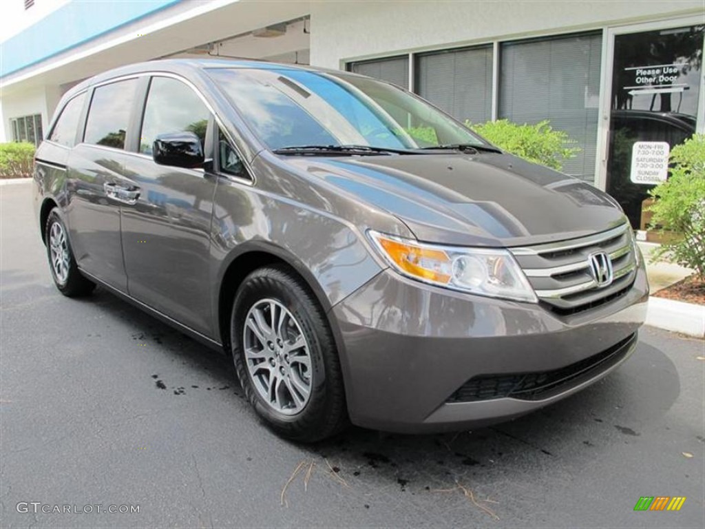 2011 Odyssey EX-L - Smoky Topaz Metallic / Truffle photo #1