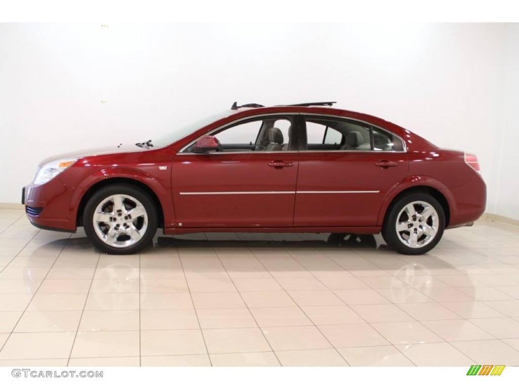 2008 Aura XE - Red Jewel / Gray photo #4