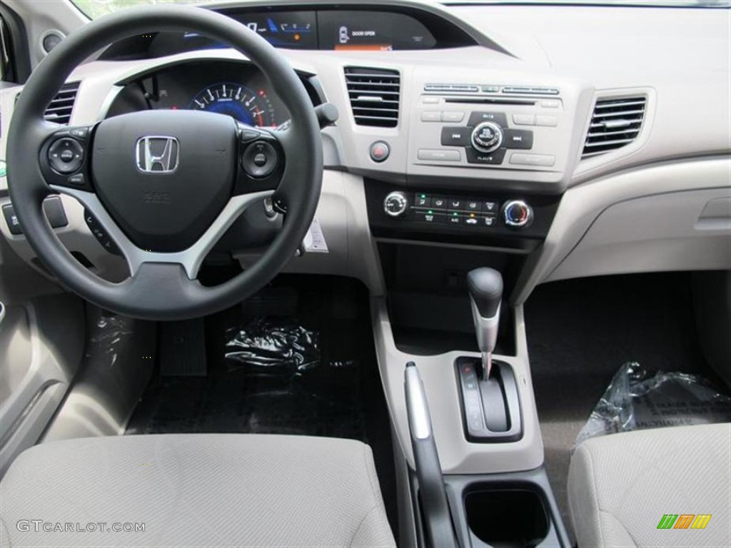 2012 Honda Civic EX Sedan Gray Dashboard Photo #52861149