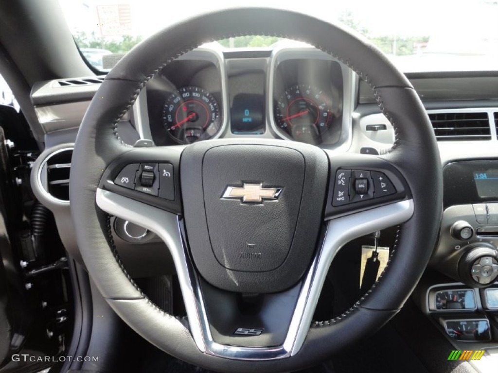 2012 Chevrolet Camaro SS/RS Convertible Black Steering Wheel Photo #52861464
