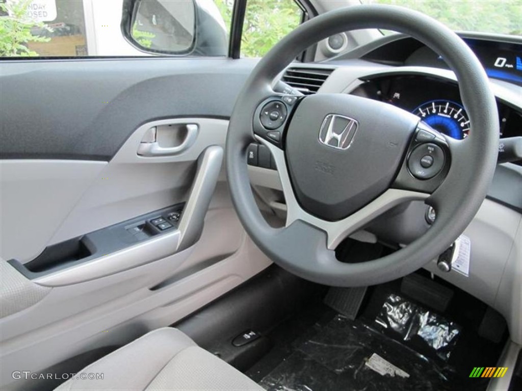 Gray Interior 2012 Honda Civic LX Coupe Photo #52861497