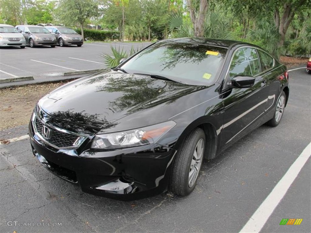 2009 Accord LX-S Coupe - Crystal Black Pearl / Gray photo #4