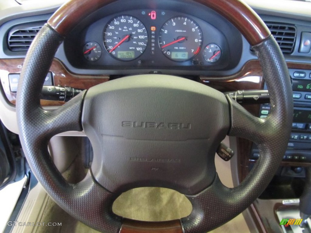 2002 Subaru Outback Limited Sedan Beige Steering Wheel Photo #52864540