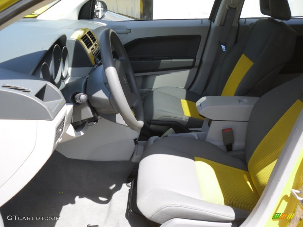 2007 Caliber SXT - Solar Yellow / Pastel Slate Gray/Yellow photo #5