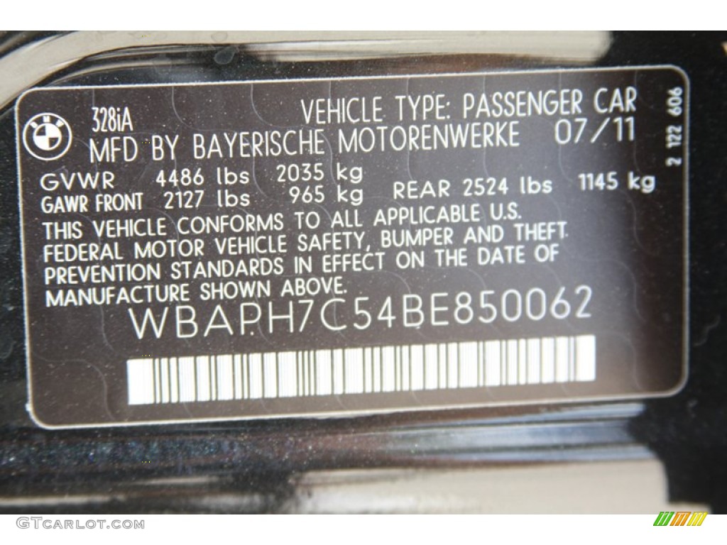 2011 3 Series 328i Sedan - Black Sapphire Metallic / Oyster/Black Dakota Leather photo #7