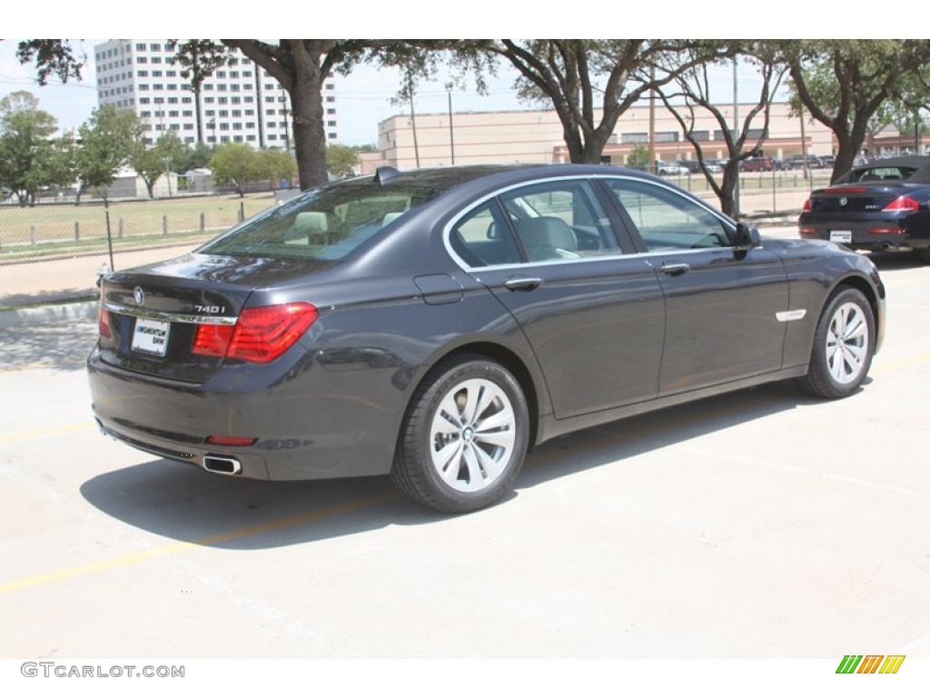 2012 7 Series 740i Sedan - Dark Graphite Metallic / Oyster/Black photo #3