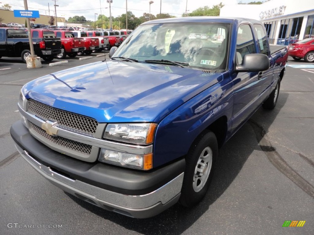 2004 Silverado 1500 LS Extended Cab - Arrival Blue Metallic / Medium Gray photo #3