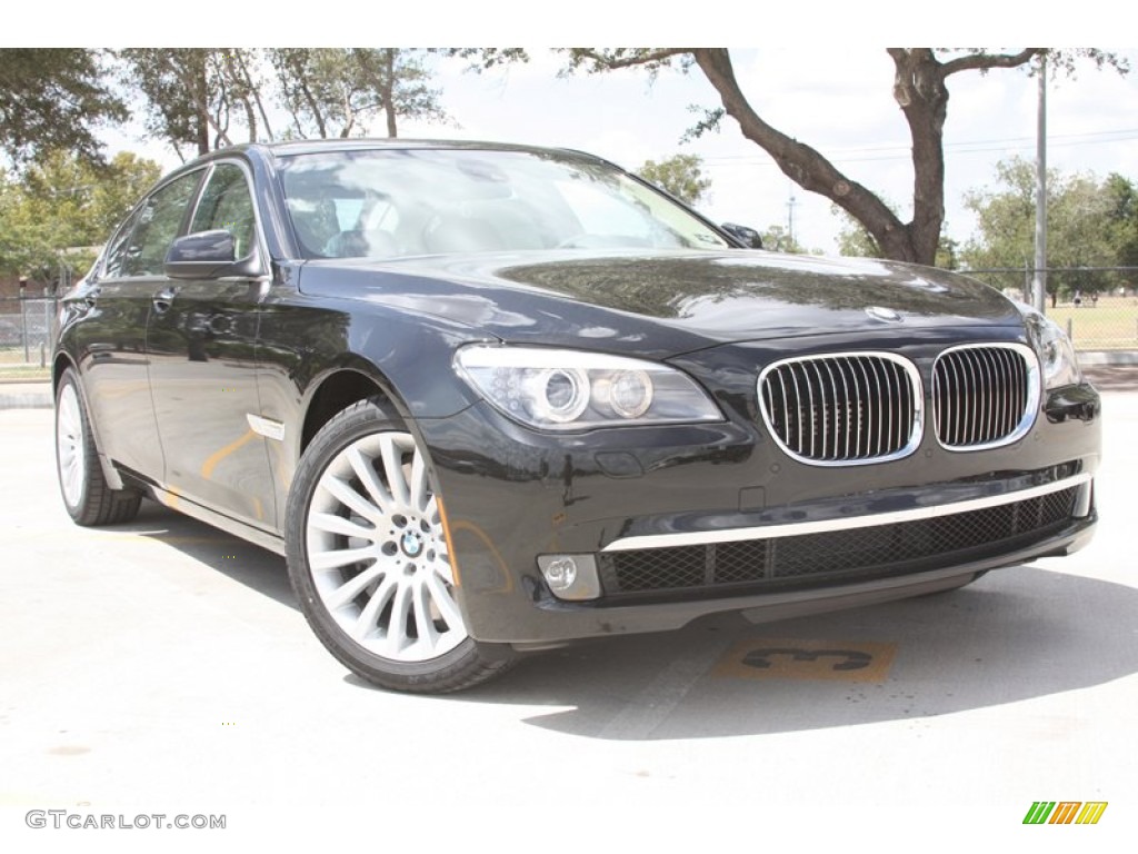 2012 7 Series 750Li Sedan - Black Sapphire Metallic / Oyster/Black photo #1