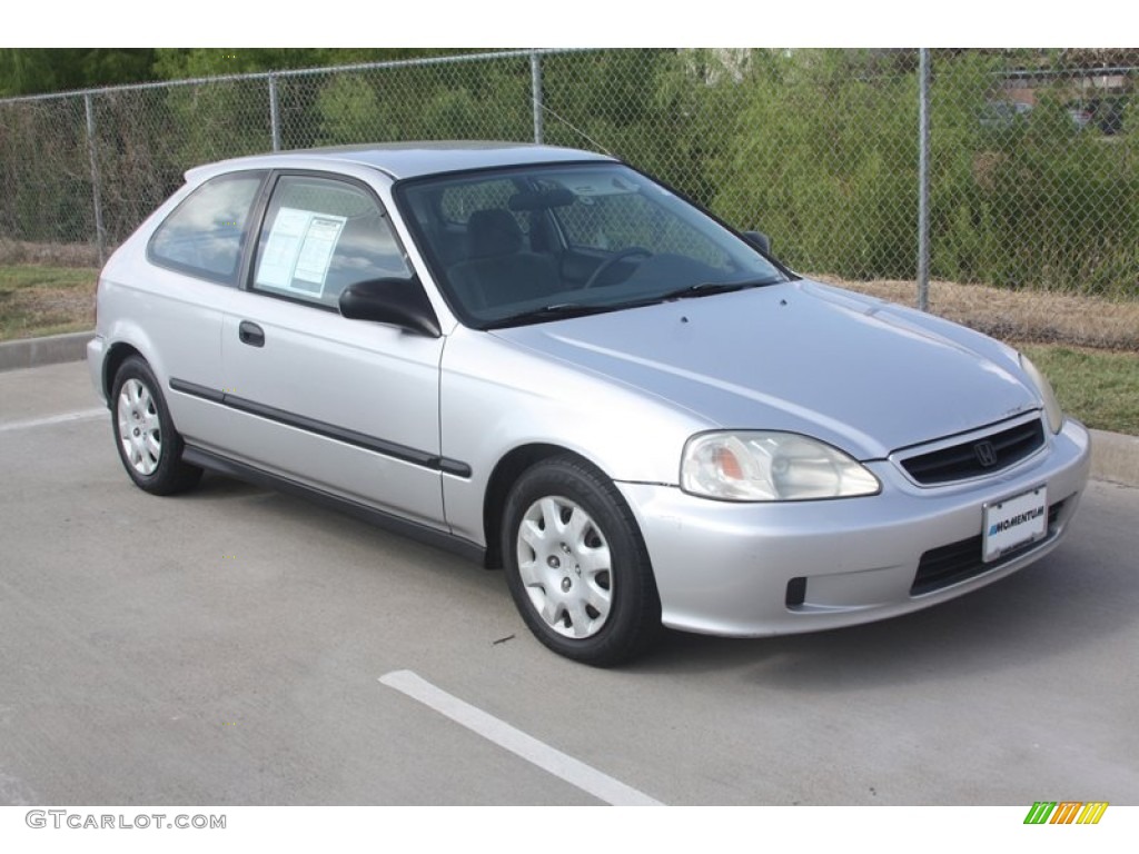 1999 Civic DX Hatchback - Vogue Silver Metallic / Dark Gray photo #8