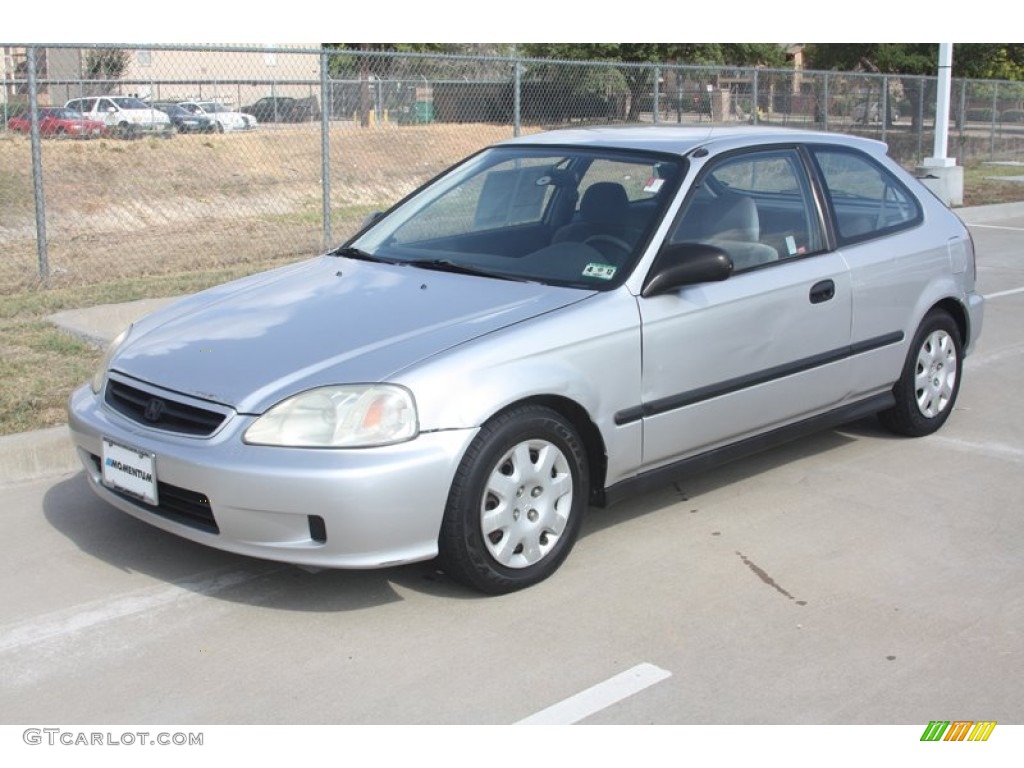 1999 Civic DX Hatchback - Vogue Silver Metallic / Dark Gray photo #14