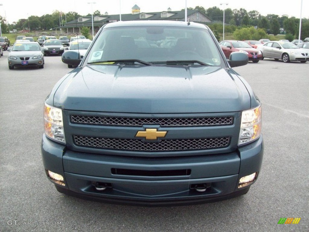 2011 Silverado 1500 LT Crew Cab 4x4 - Blue Granite Metallic / Ebony photo #14