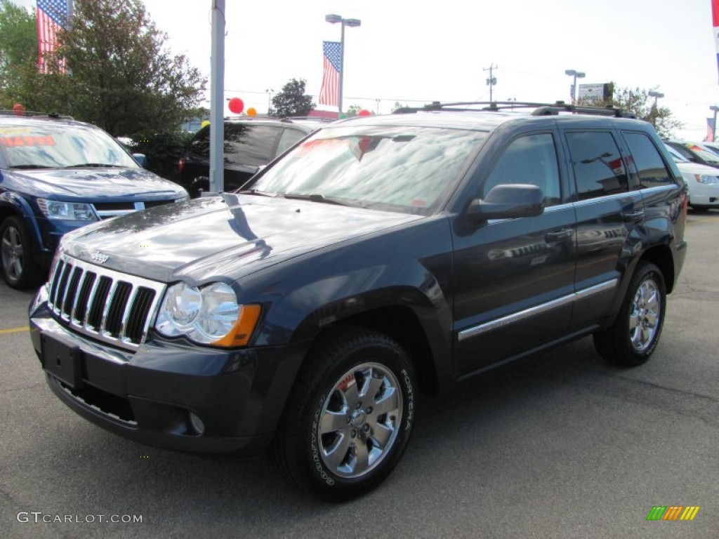 2008 Grand Cherokee Limited 4x4 - Steel Blue Metallic / Dark Khaki/Light Graystone photo #1