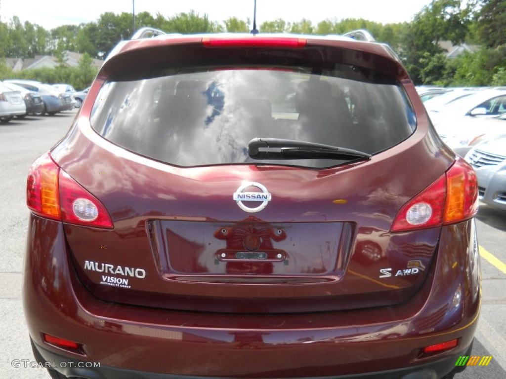 2009 Murano S AWD - Merlot Metallic / Beige photo #16