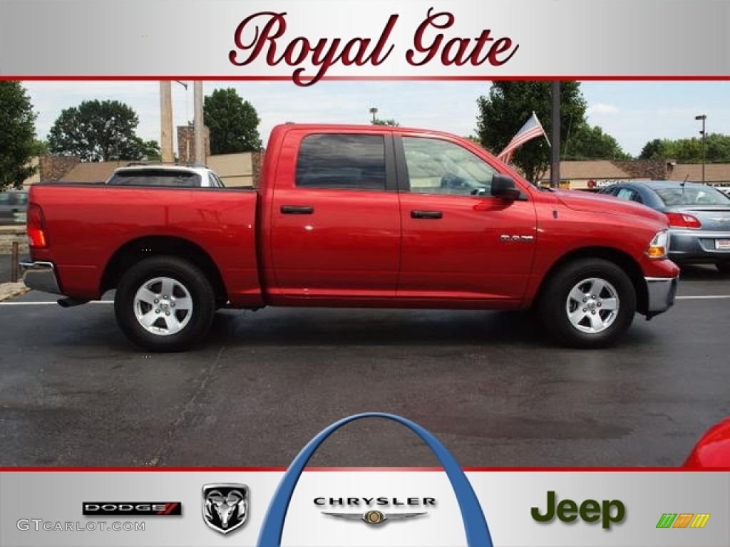 2009 Ram 1500 SLT Crew Cab - Inferno Red Crystal Pearl / Dark Slate Gray photo #1