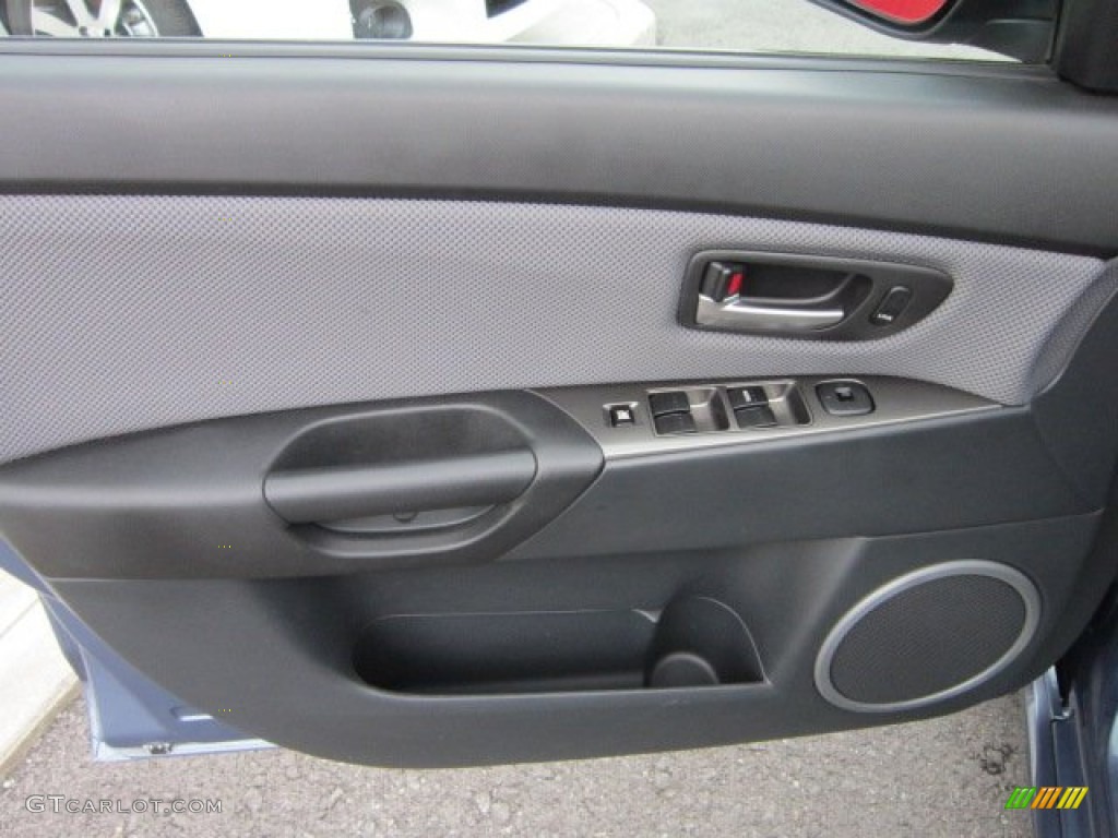 2008 Mazda MAZDA3 MAZDASPEED Sport MAZDASPEED Gray/Black Door Panel Photo #52878075