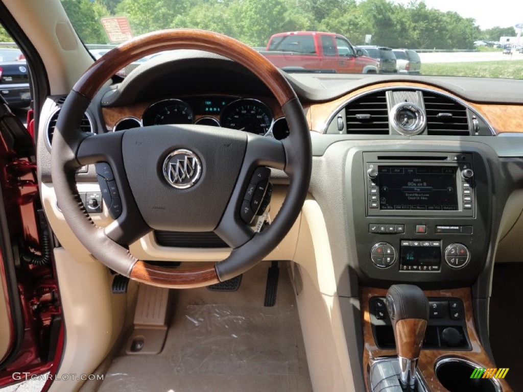 2012 Buick Enclave AWD Cashmere Dashboard Photo #52878633