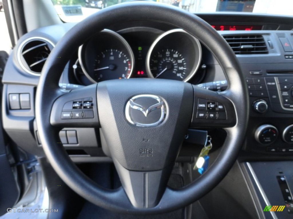 2012 MAZDA5 Sport - Liquid Silver Metallic / Black photo #27