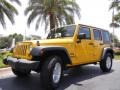 2009 Detonator Yellow Jeep Wrangler Unlimited X 4x4  photo #2