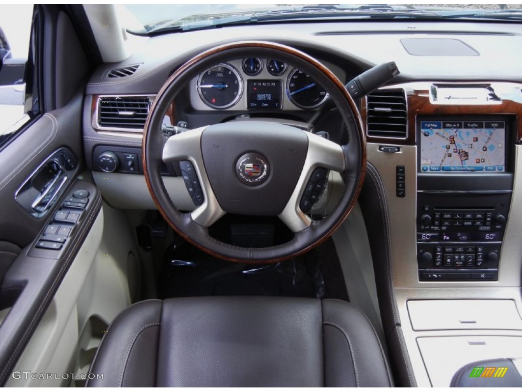 2011 Cadillac Escalade ESV Platinum AWD Cocoa/Light Linen Tehama Leather Dashboard Photo #52880619