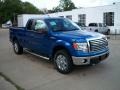 2011 Blue Flame Metallic Ford F150 XLT SuperCab 4x4  photo #3