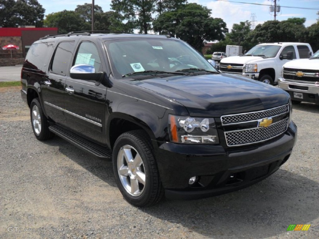 2011 Suburban LTZ 4x4 - Black / Ebony photo #5